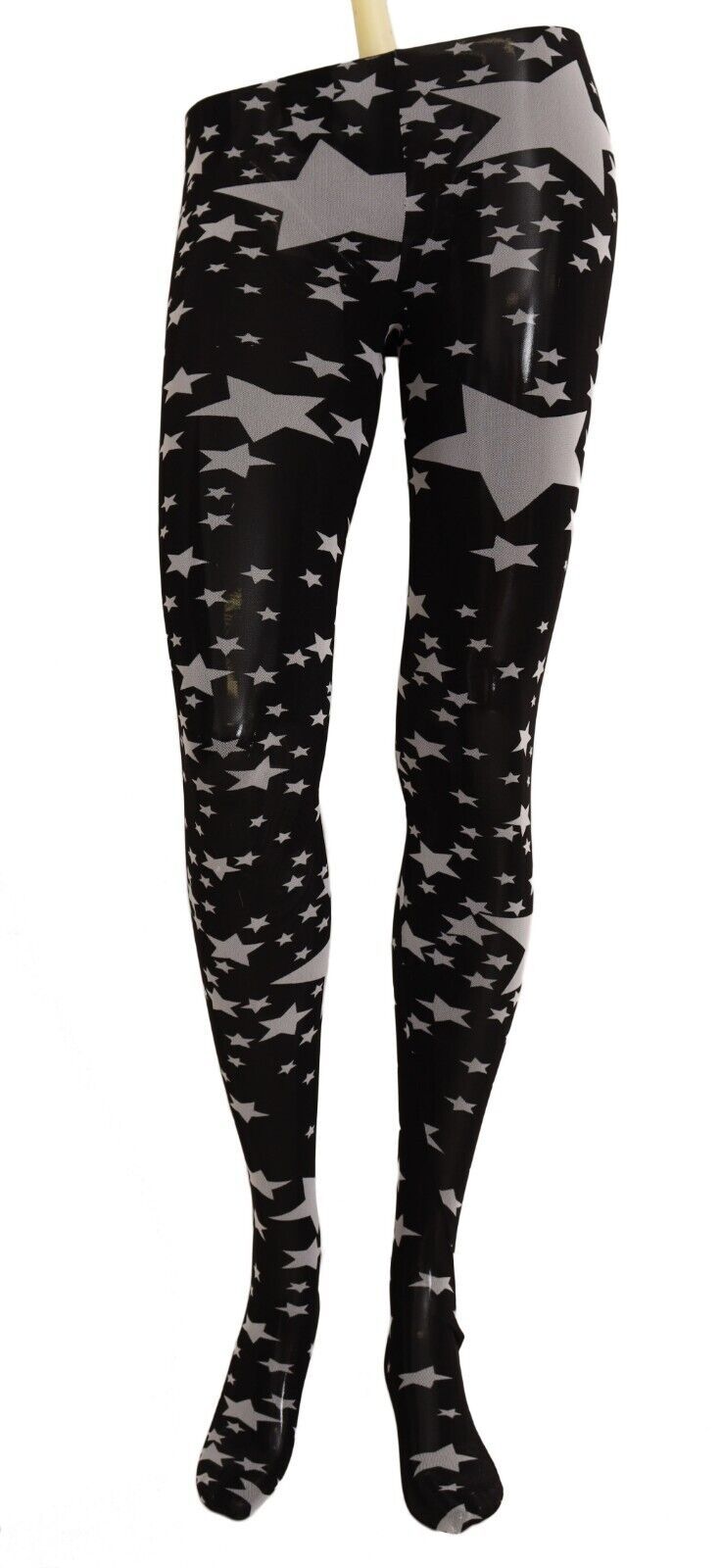 Black White Stars Print Nylon Stockings-Dolce & Gabbana-LabelTerrace.com