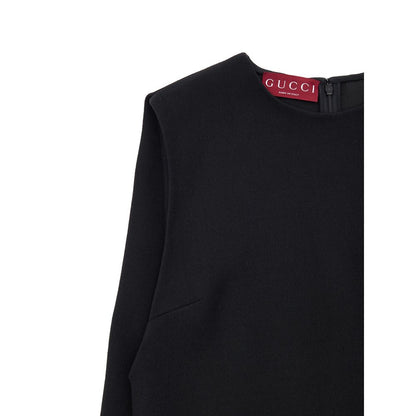 Black Wool Casual Dress-Gucci-LabelTerrace.com