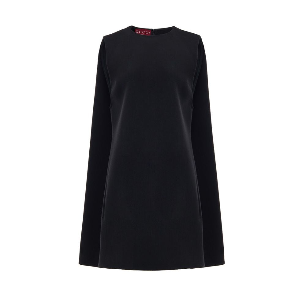 Black Wool Casual Dress-Gucci-LabelTerrace.com