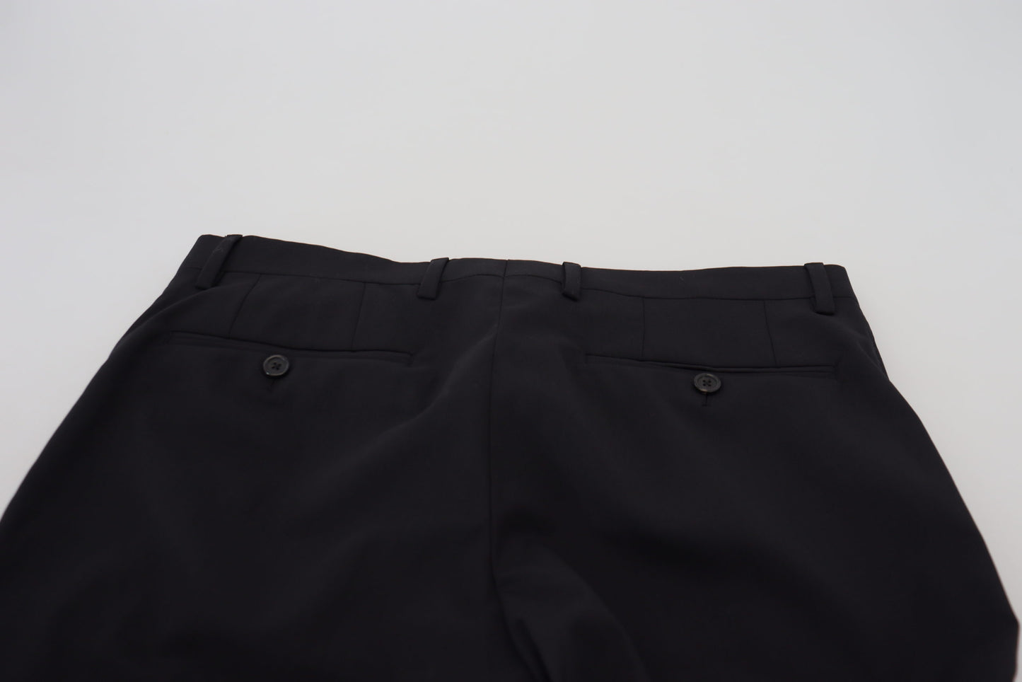 Black Wool Chino Formal Pants-Dolce & Gabbana-LabelTerrace.com