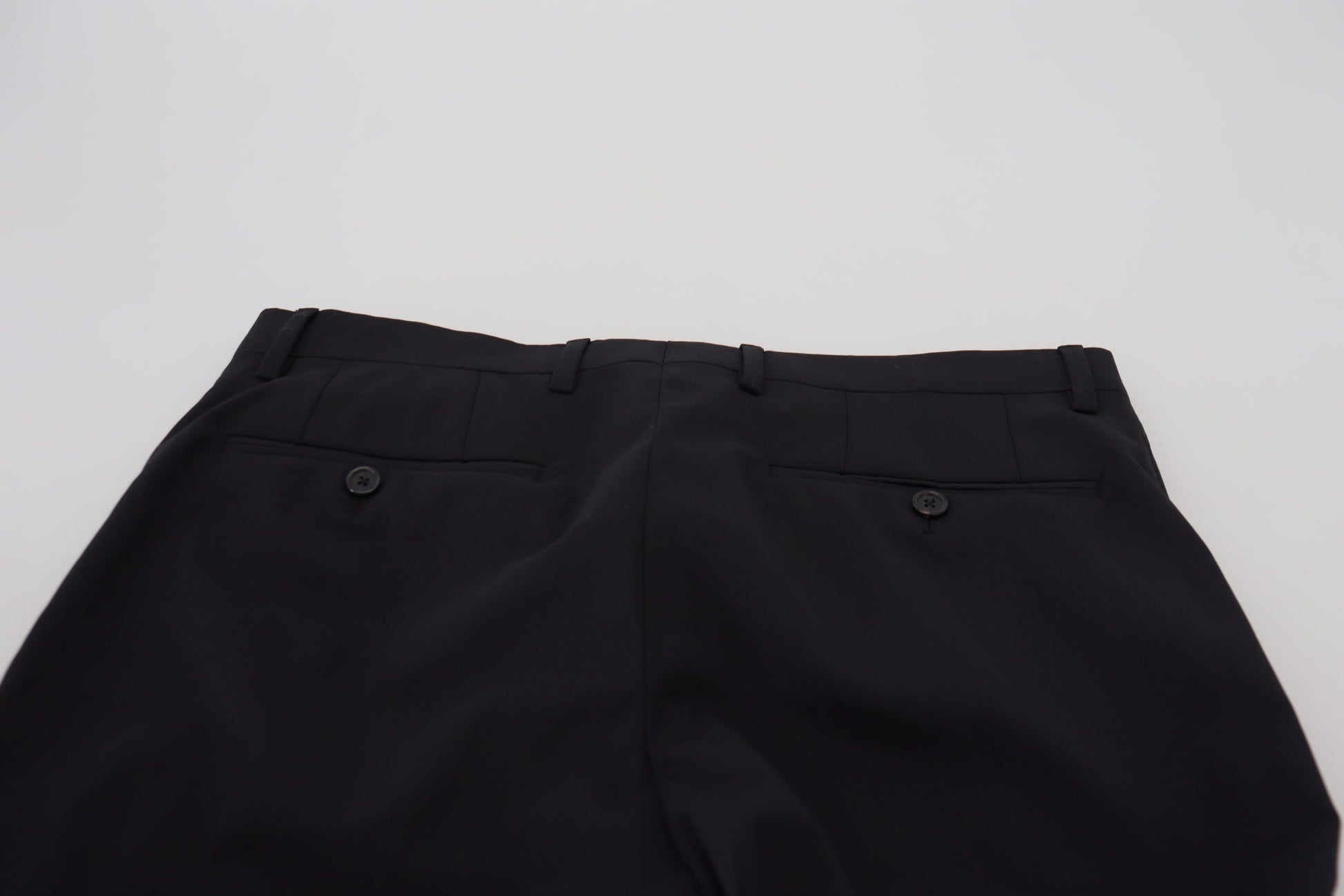 Black Wool Chino Formal Pants-Dolce & Gabbana-LabelTerrace.com