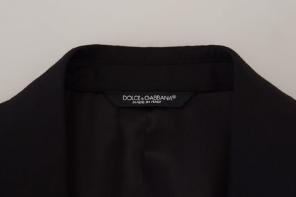 Black Wool Formal Coat Martini Blazer