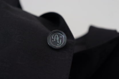 Black Wool Formal Coat Martini Blazer