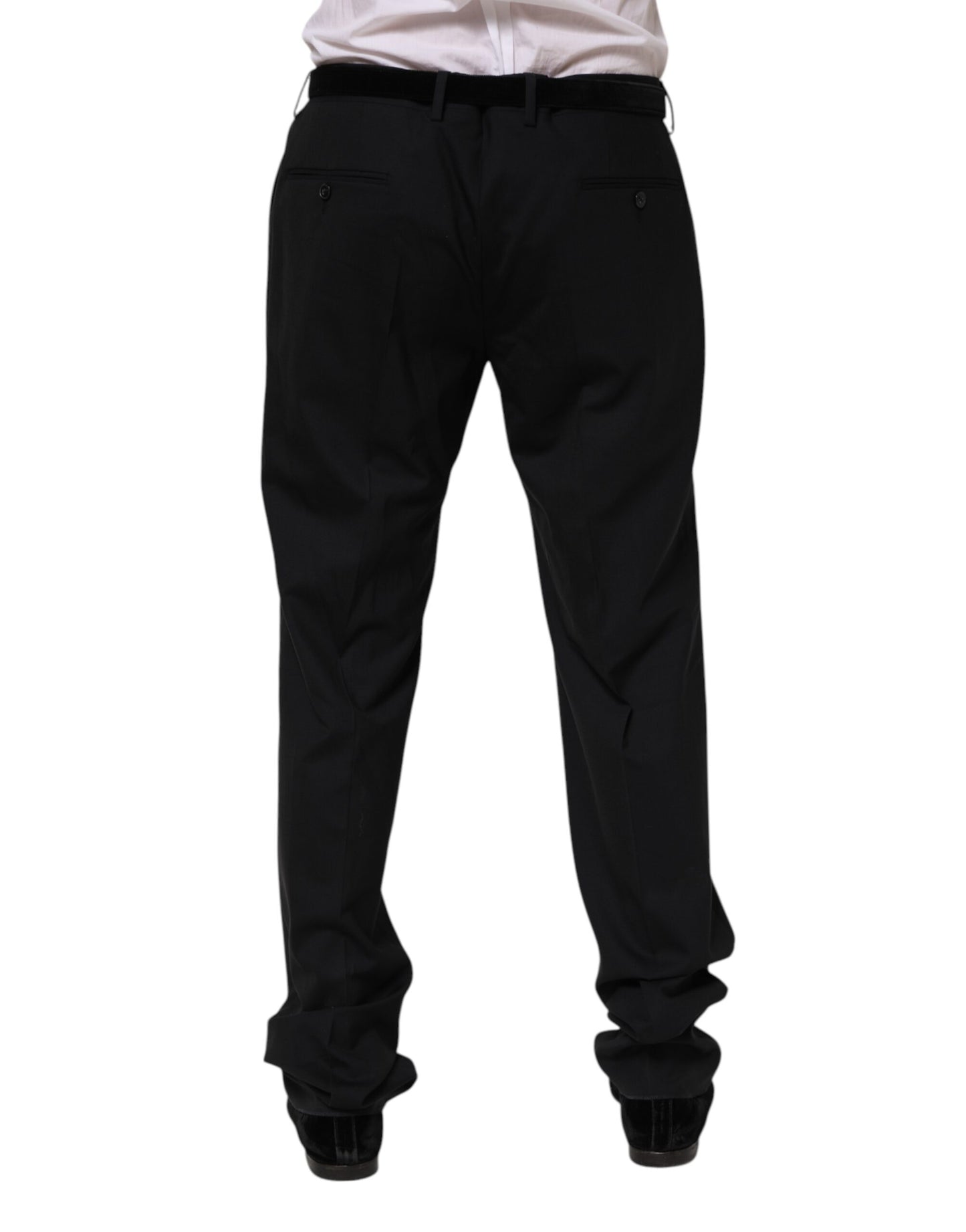 Black Wool Formal Dress Pants-Dolce & Gabbana-LabelTerrace.com