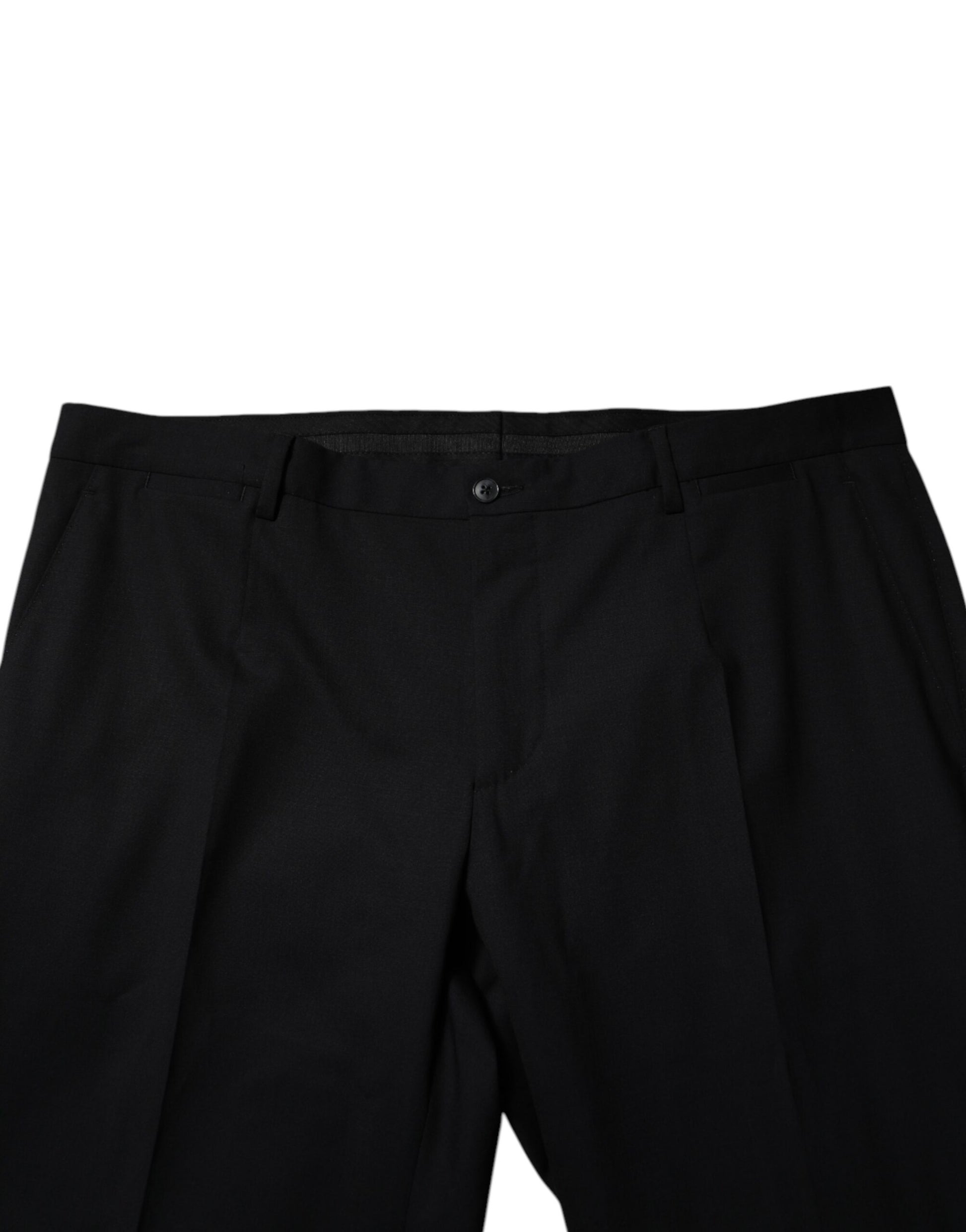 Black Wool Formal Dress Pants-Dolce & Gabbana-LabelTerrace.com