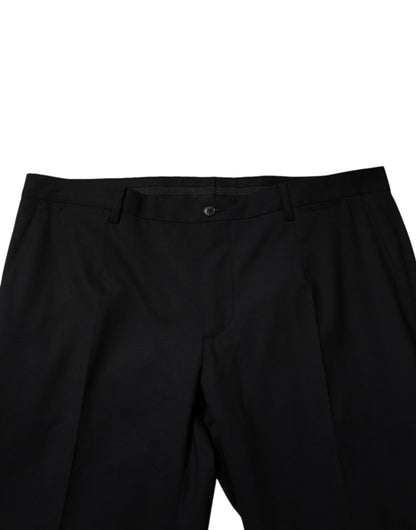 Black Wool Formal Dress Pants-Dolce & Gabbana-LabelTerrace.com