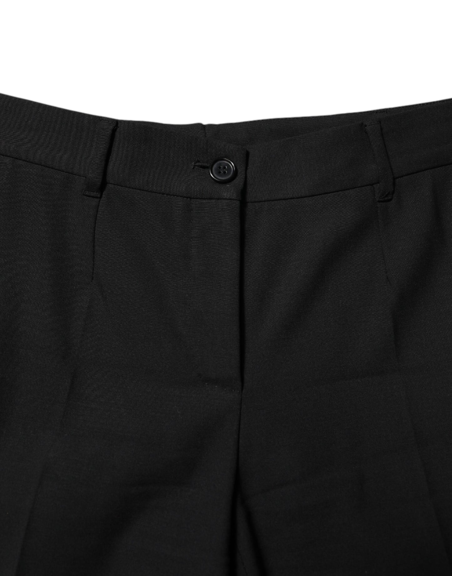 Black Wool High Waist Tapered Pants-Dolce & Gabbana-LabelTerrace.com