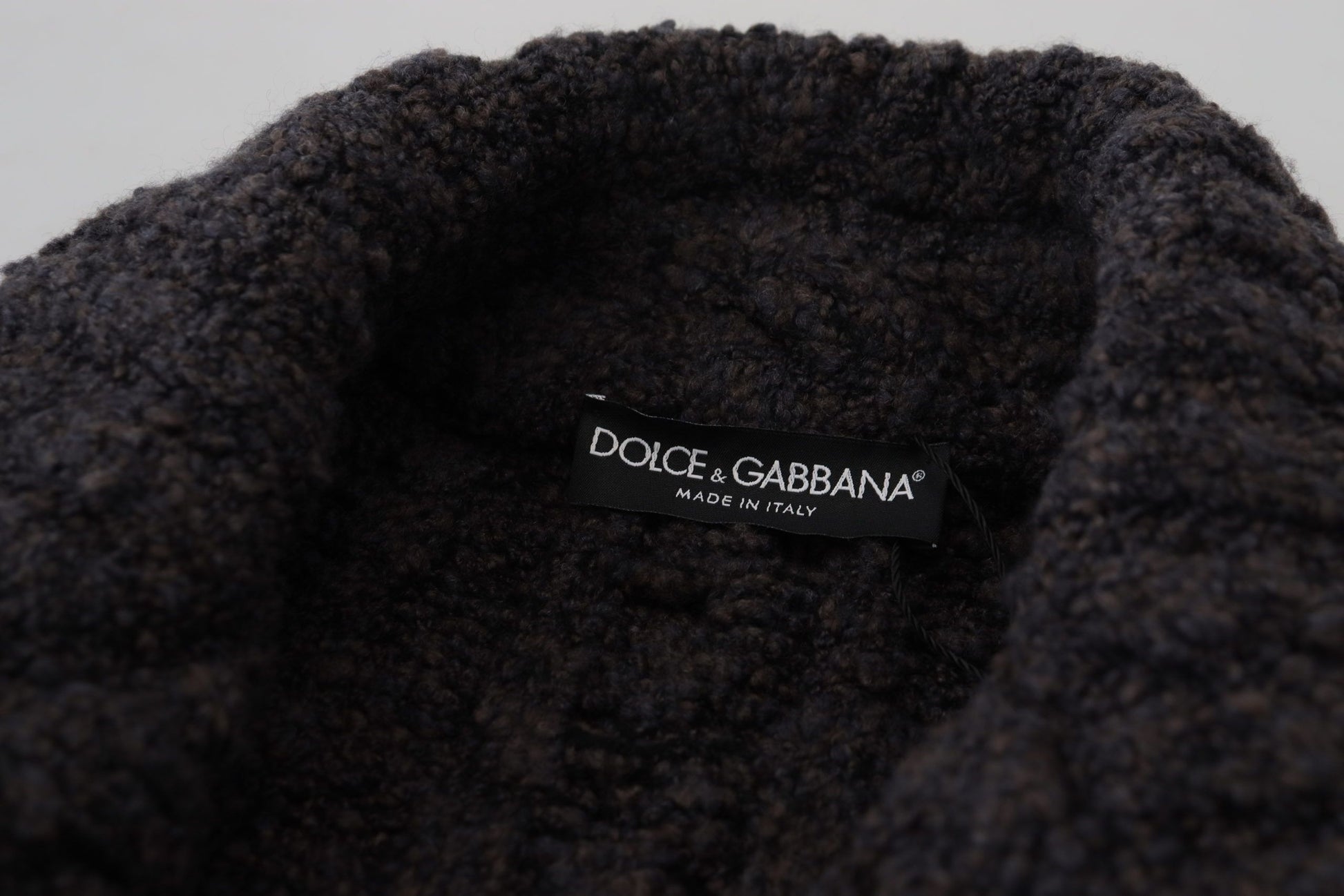 Black Wool Knit Double Breasted Coat Jacket