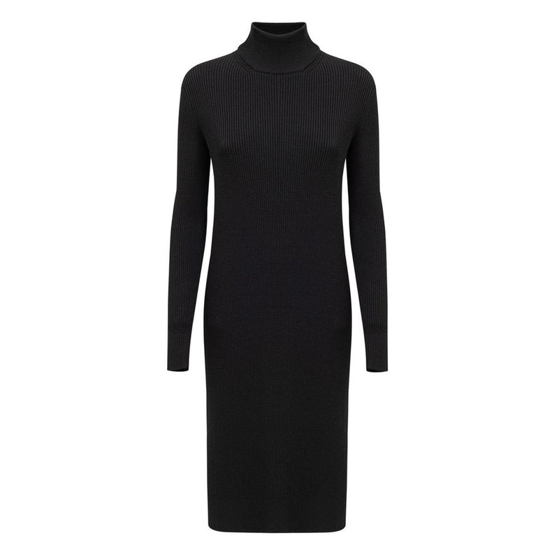 Black Wool Long Dress