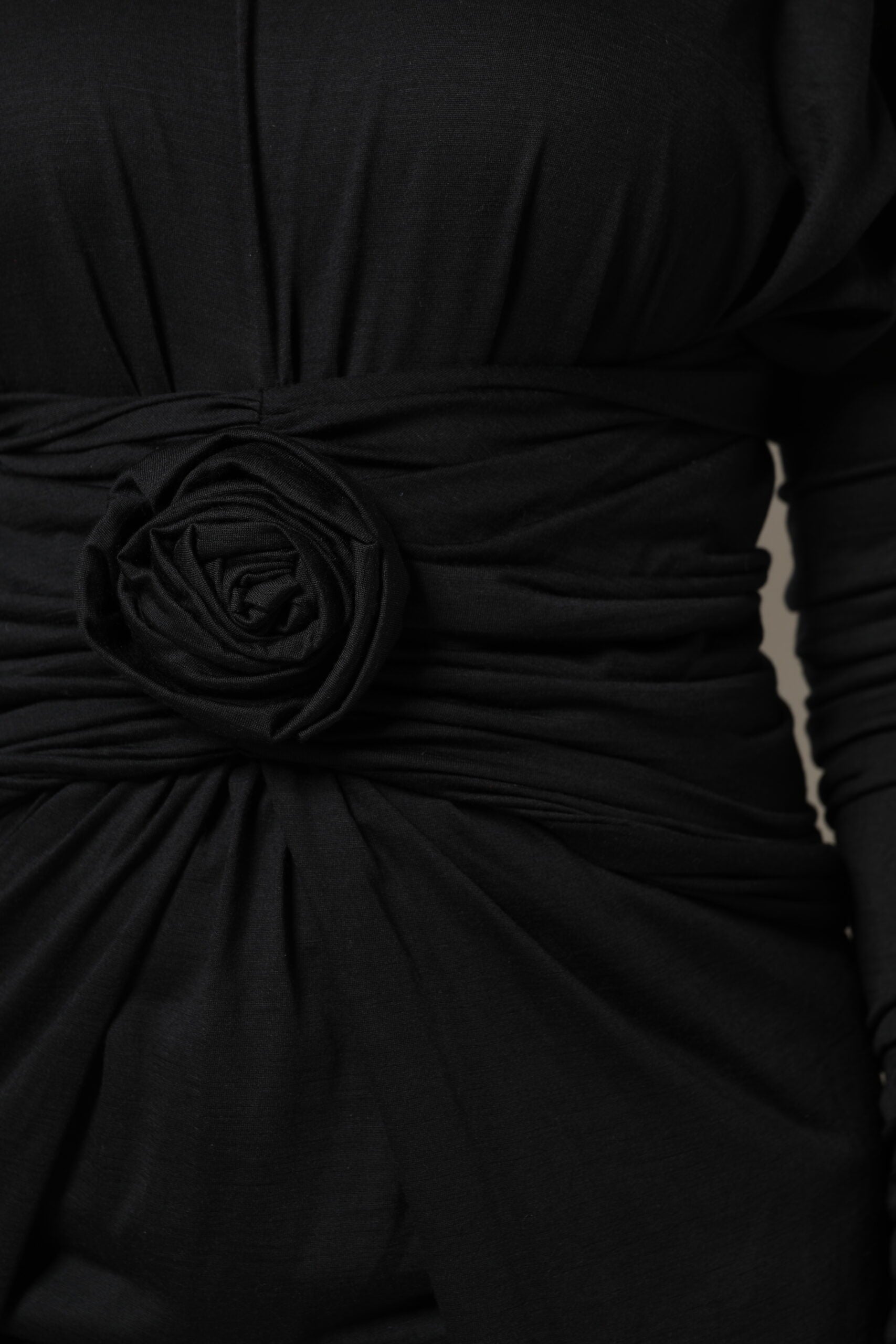 Black Wool Long Sleeves Sheath Midi Dress-Dolce & Gabbana-LabelTerrace.com