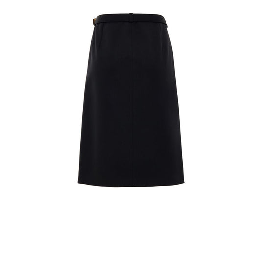 Black Wool Skirt-Gucci-LabelTerrace.com