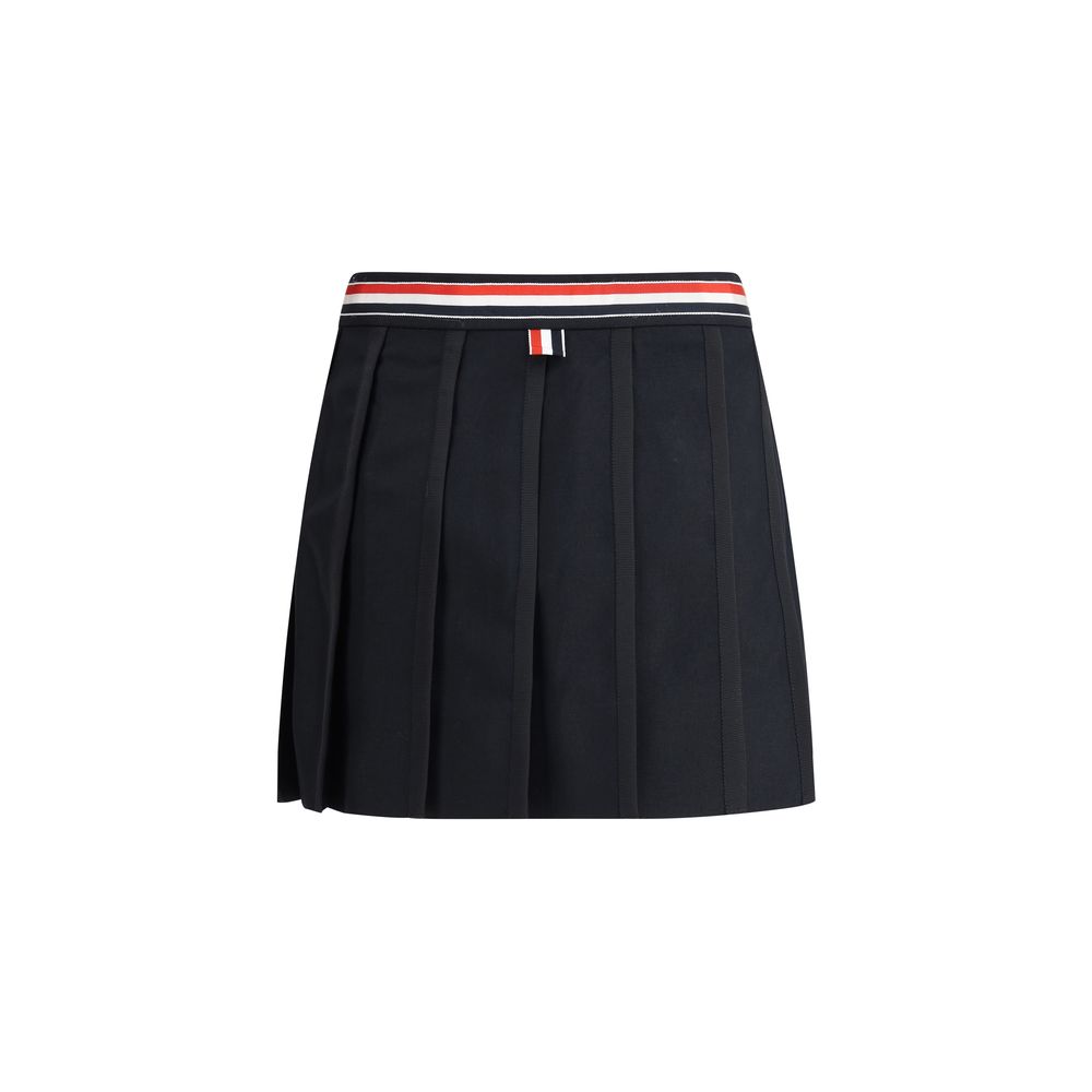 Black Wool Mini Skirt