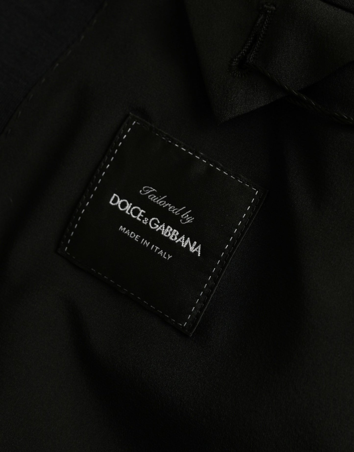 Black Wool Notch Single Breasted Coat Blazer-Dolce & Gabbana-LabelTerrace.com