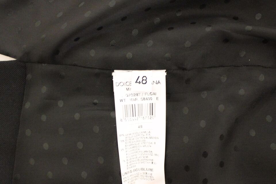 Black Wool Silk Stretch Dress Vest Blazer-Dolce & Gabbana-LabelTerrace.com