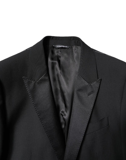 Black Wool Single Breasted 2 Piece Suit-Dolce & Gabbana-LabelTerrace.com