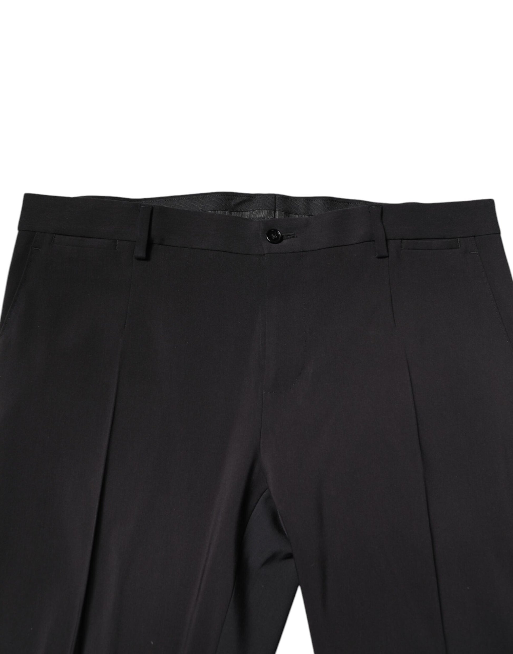 Black Wool Single Breasted 2 Piece Suit-Dolce & Gabbana-LabelTerrace.com