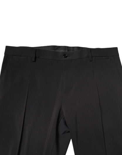 Black Wool Single Breasted 2 Piece Suit-Dolce & Gabbana-LabelTerrace.com