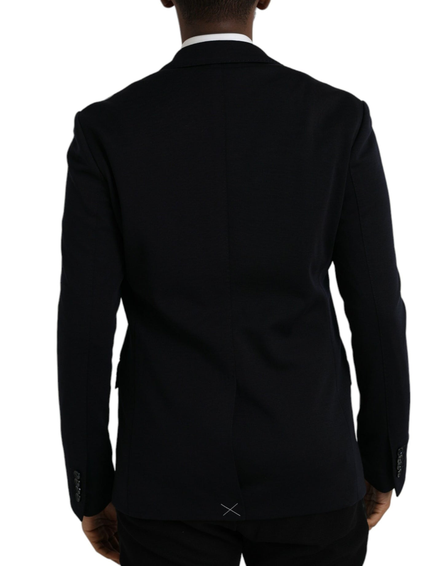 Black Wool Single Breasted Coat Blazer-Dolce & Gabbana-LabelTerrace.com