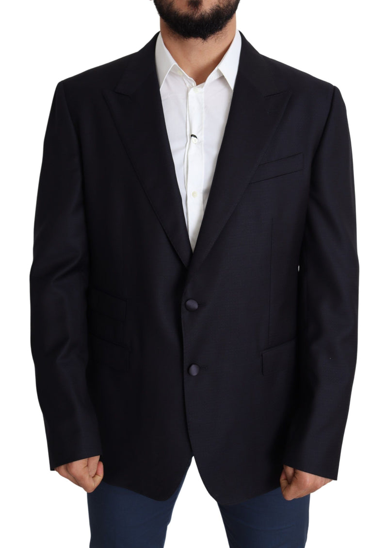 Black Wool Single Breasted NAPOLI Blazer-Dolce & Gabbana-LabelTerrace.com