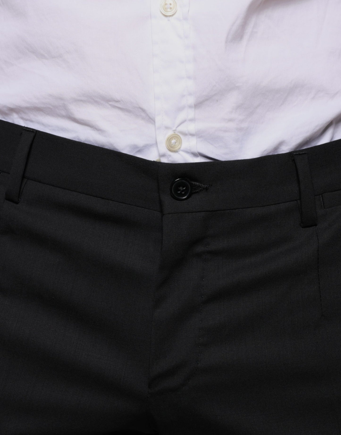 Black Wool Skinny Dress Formal Pants-Dolce & Gabbana-LabelTerrace.com