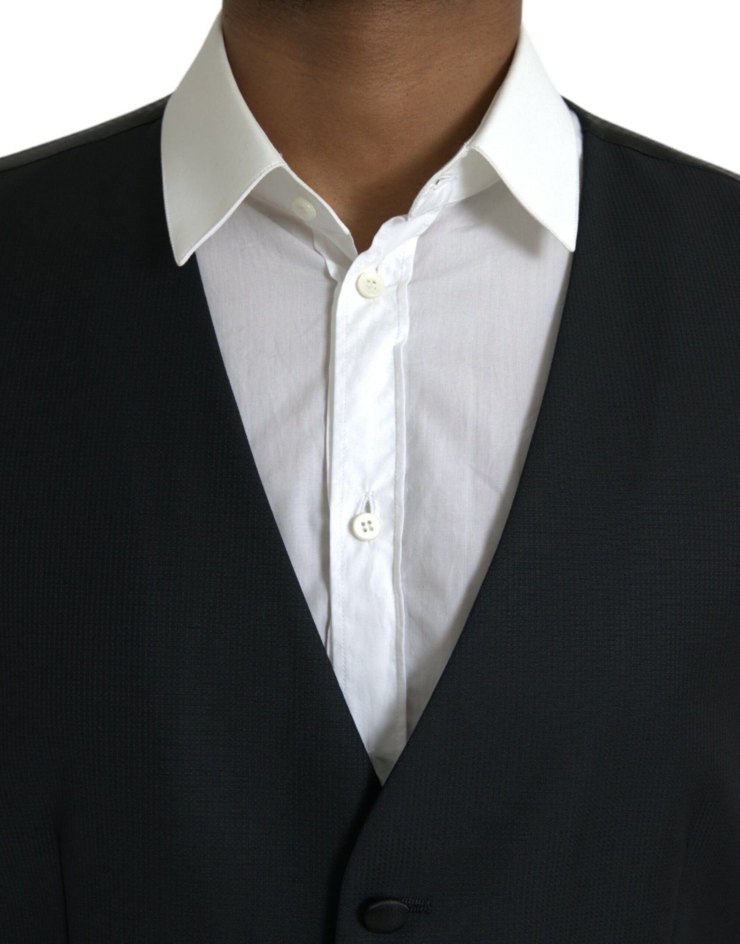 Black Wool Waistcoat Dress Formal Vest-Dolce & Gabbana-LabelTerrace.com