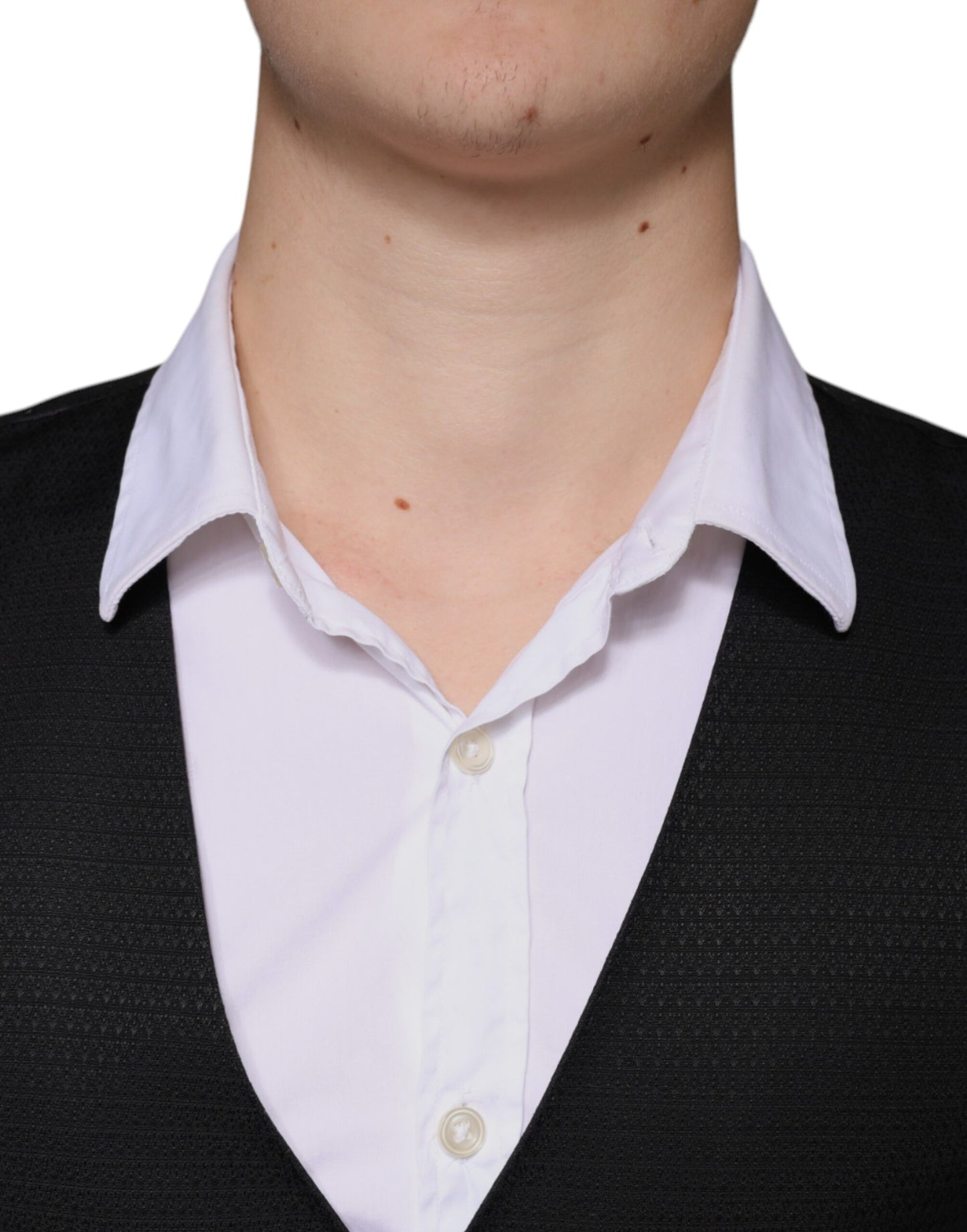 Black Wool Waistcoat Dress Formal Vest-Dolce & Gabbana-LabelTerrace.com