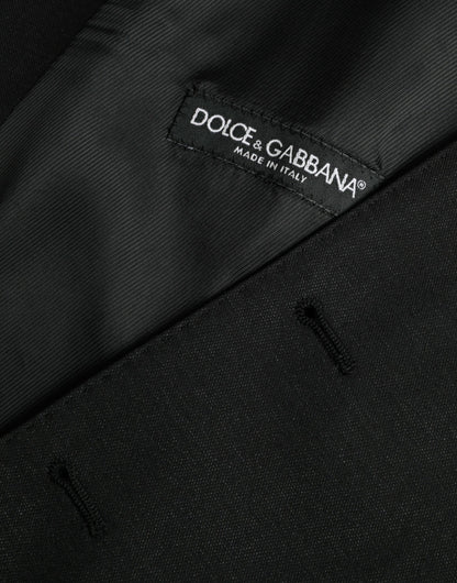 Black Wool Waistcoat Dress Formal Vest-Dolce & Gabbana-LabelTerrace.com
