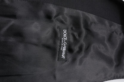 Black Wool Waistcoat Dress Formal Vest-Dolce & Gabbana-LabelTerrace.com
