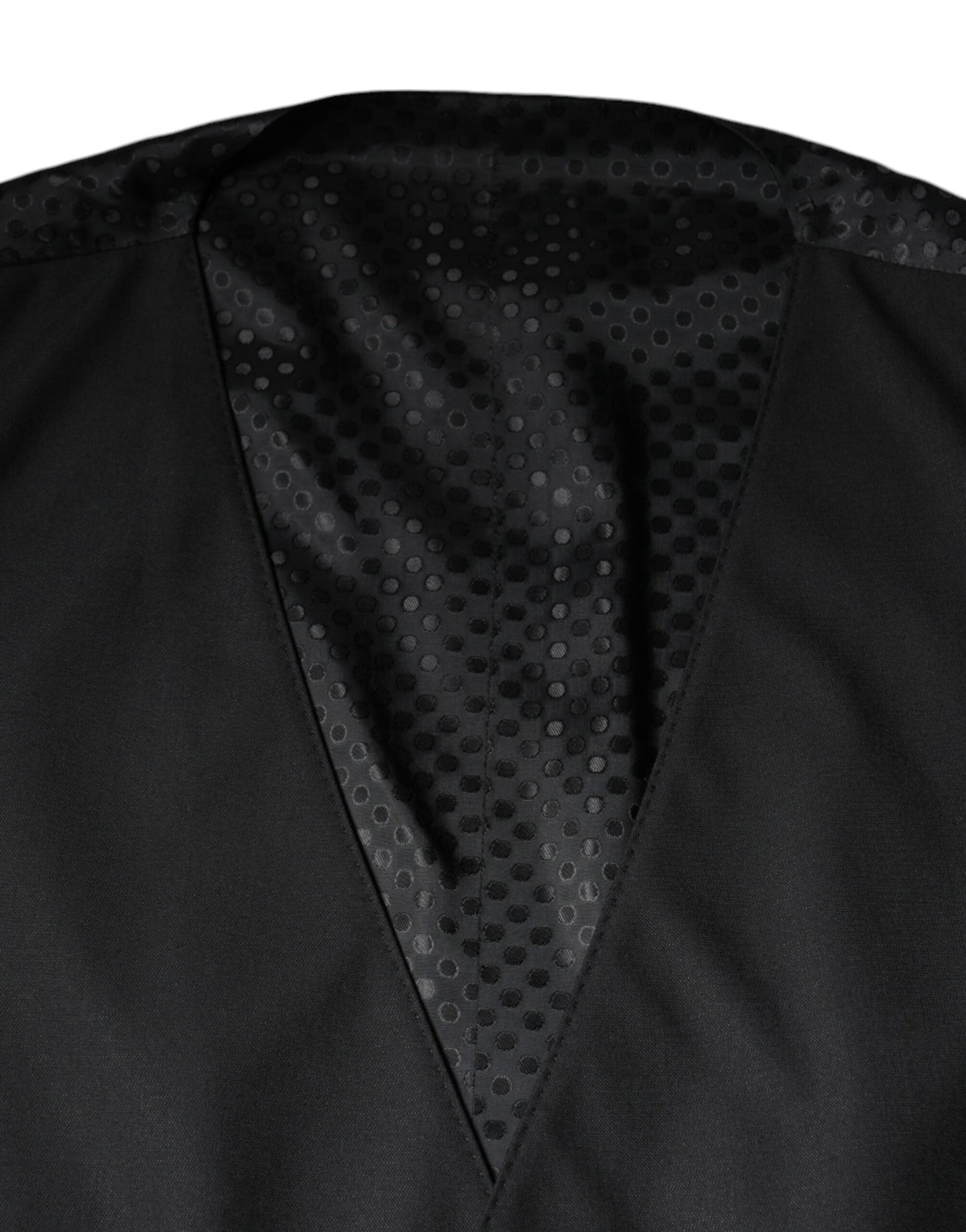 Black Wool Waistcoat Dress Formal Vest-Dolce & Gabbana-LabelTerrace.com