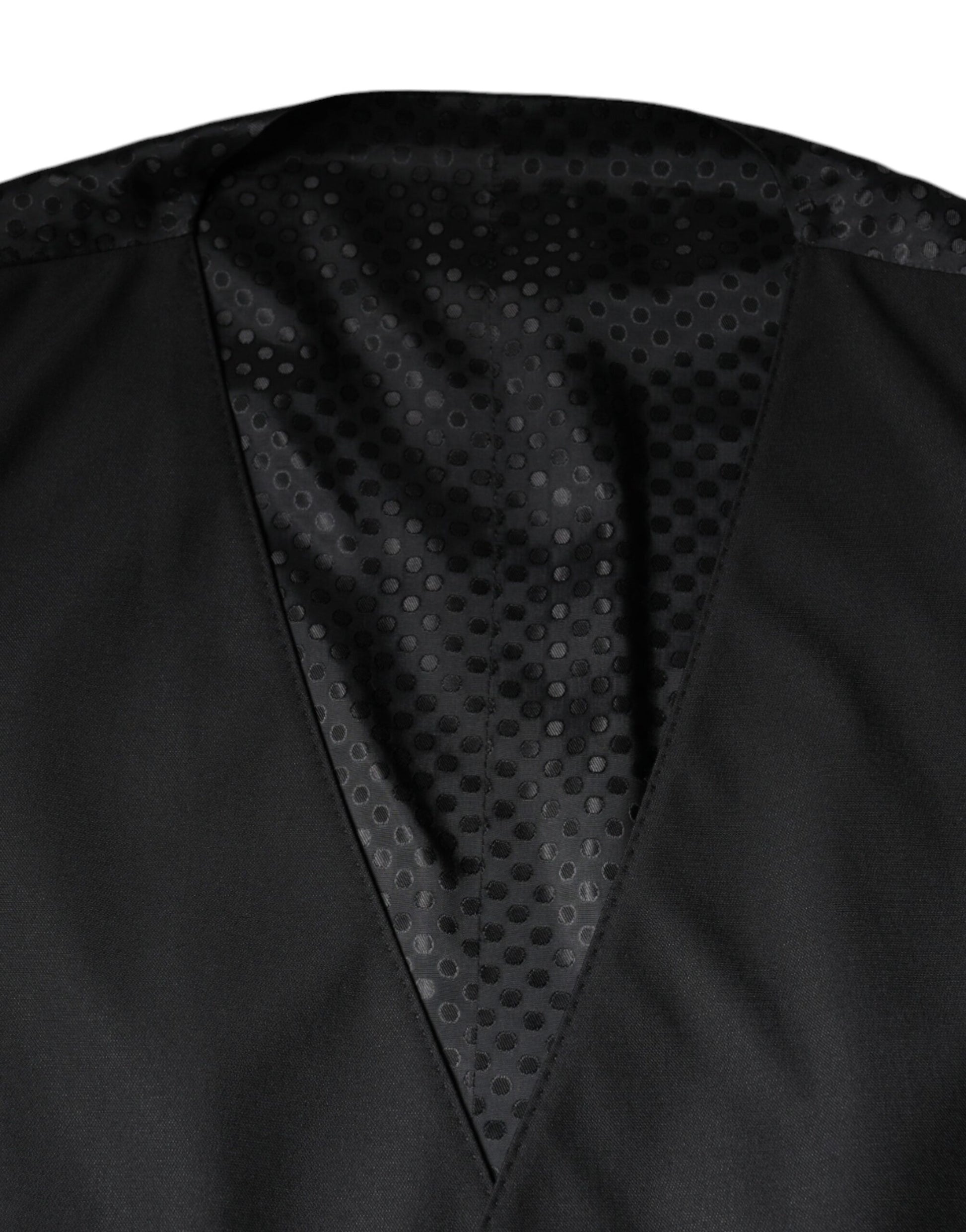 Black Wool Waistcoat Dress Formal Vest-Dolce & Gabbana-LabelTerrace.com