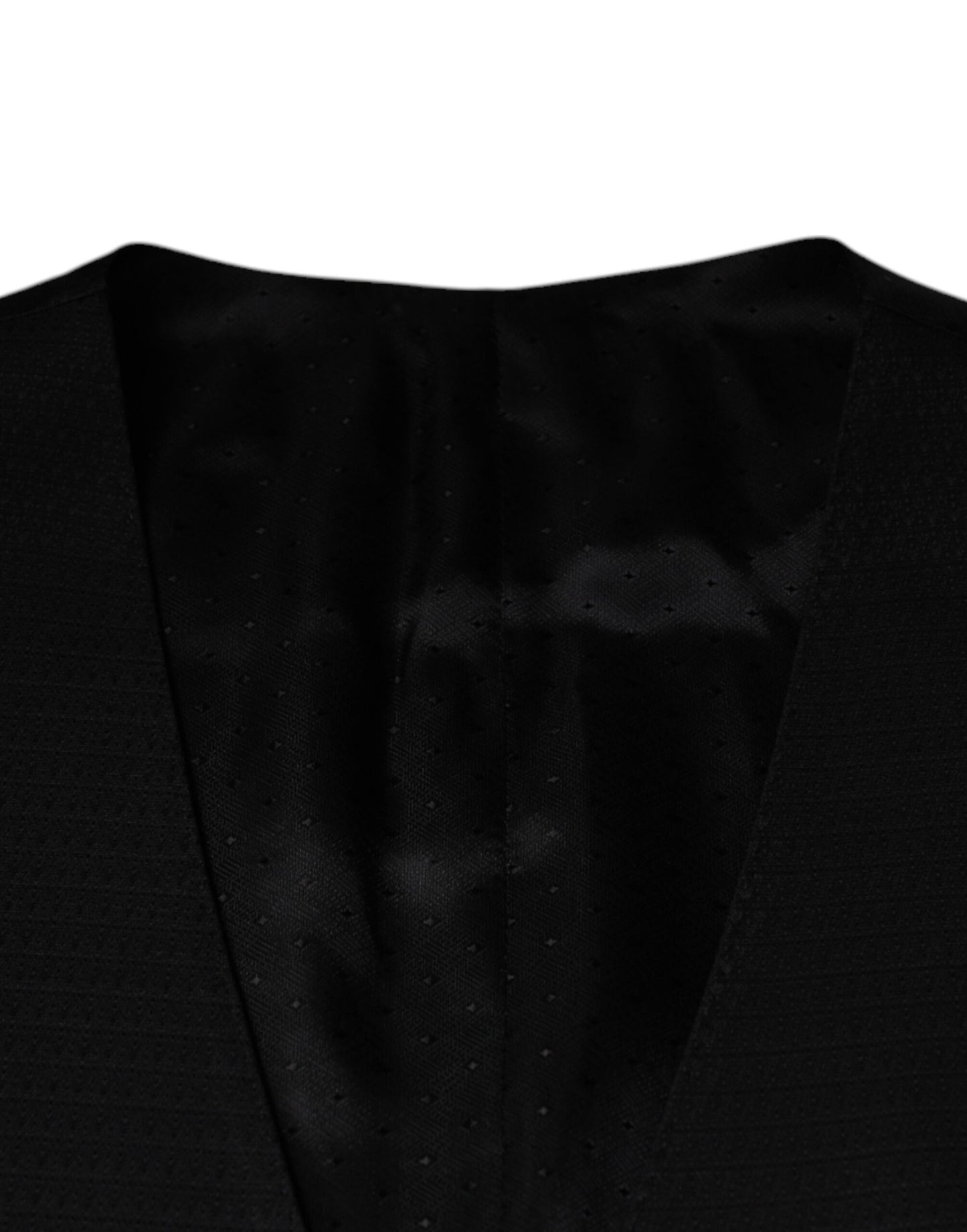 Black Wool Waistcoat Dress Formal Vest-Dolce & Gabbana-LabelTerrace.com
