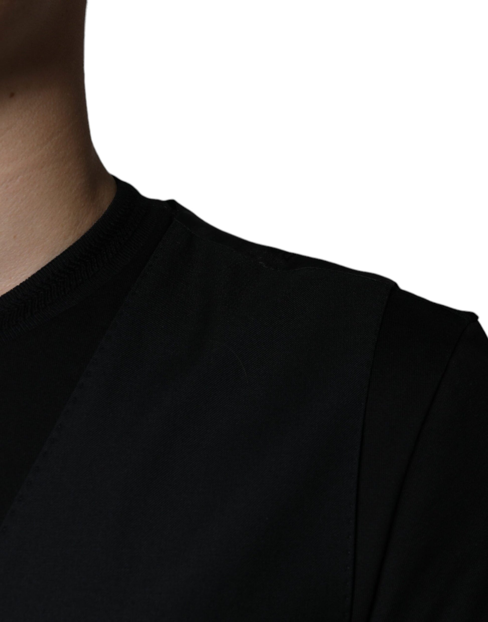 Black Wool Waistcoat Dress Formal Vest-Dolce & Gabbana-LabelTerrace.com