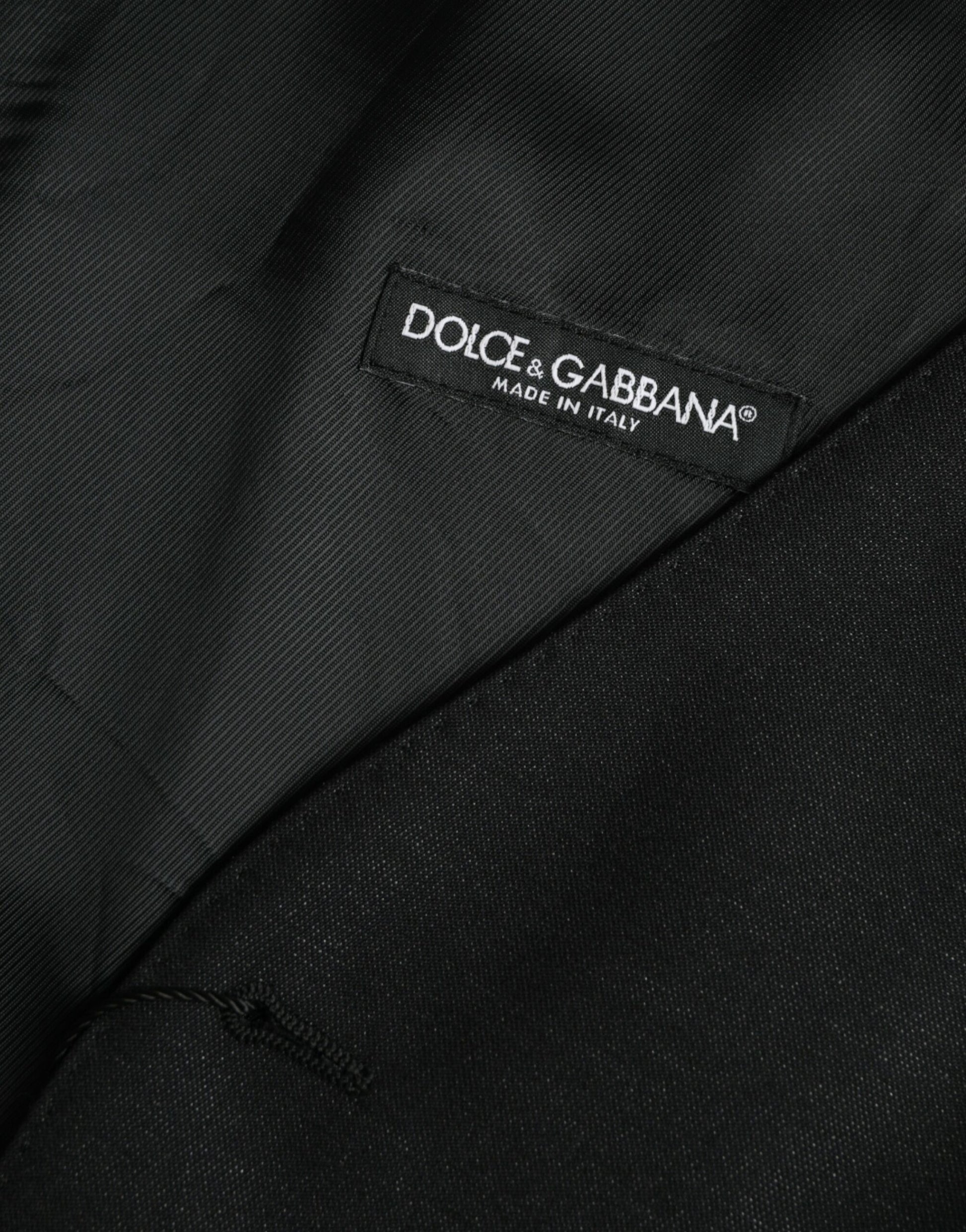 Black Wool Waistcoat Dress Formal Vest-Dolce & Gabbana-LabelTerrace.com