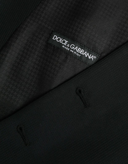 Black Wool Waistcoat Dress Formal Vest-Dolce & Gabbana-LabelTerrace.com