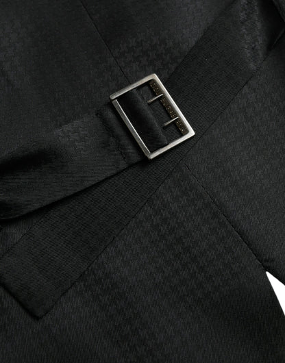 Black Wool Waistcoat Dress Formal Vest-Dolce & Gabbana-LabelTerrace.com