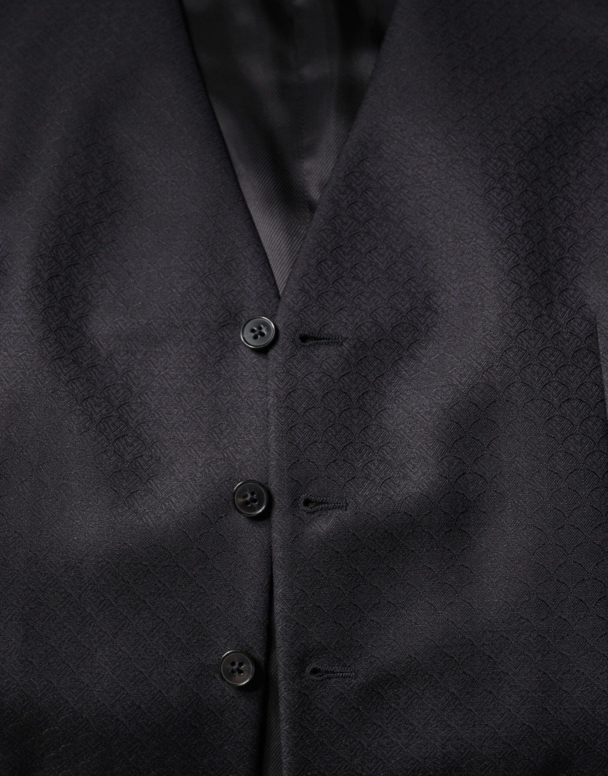 Black Wool Waistcoat Dress Formal Vest-Dolce & Gabbana-LabelTerrace.com