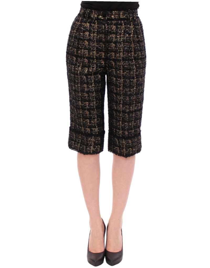 Black fabric shorts pants-Dolce & Gabbana-LabelTerrace.com