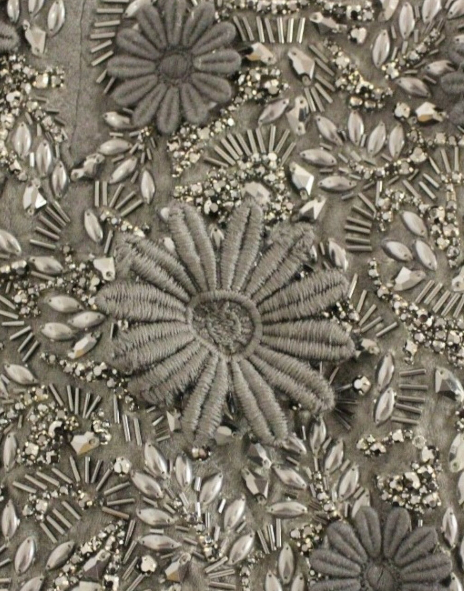 Black floral crystal embedded dress-Dolce & Gabbana-LabelTerrace.com