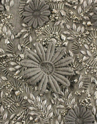 Black floral crystal embedded dress-Dolce & Gabbana-LabelTerrace.com