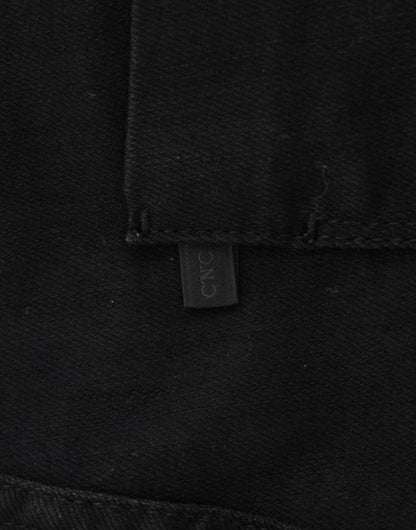 Black straight leg jeans