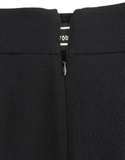 Black wool pencil skirt-Cavalli-LabelTerrace.com