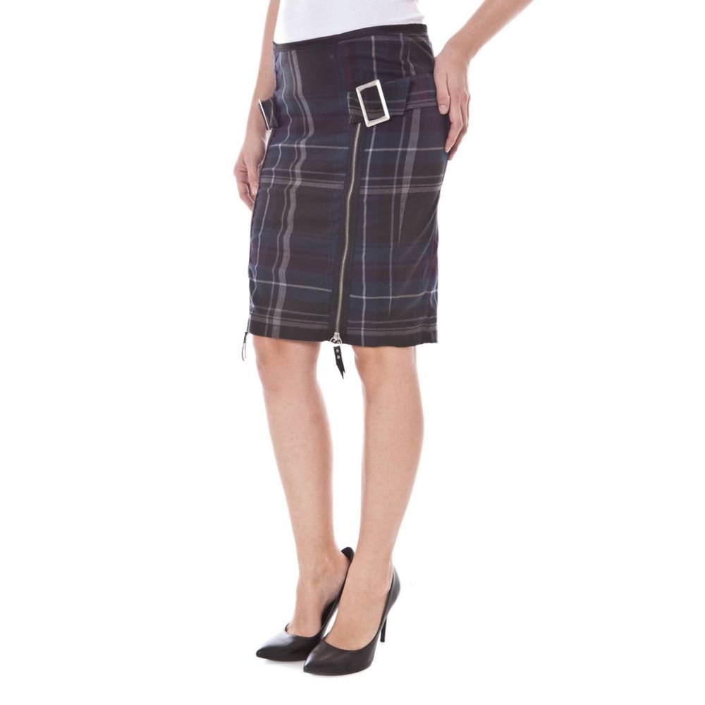 Blu Polyester Women Skirt