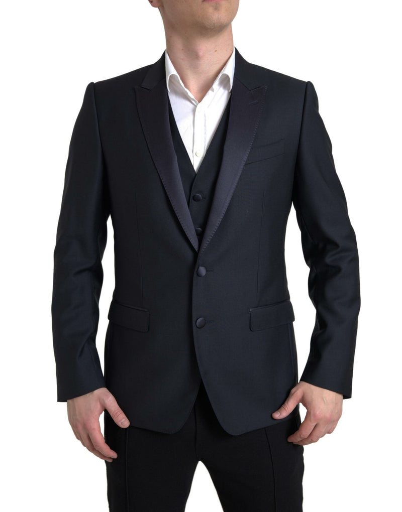 Blue 2 Piece Single Breasted MARTINI Suit-Dolce & Gabbana-LabelTerrace.com
