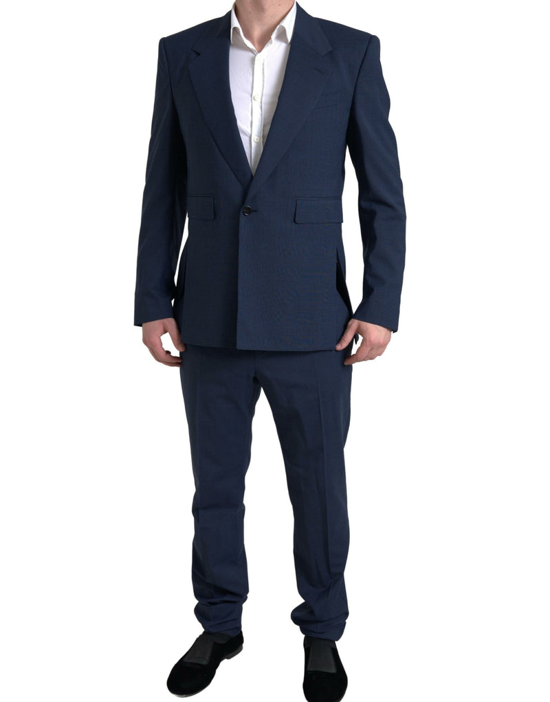 Blue 2 Piece Single Breasted SICILIA Suit-Dolce & Gabbana-LabelTerrace.com