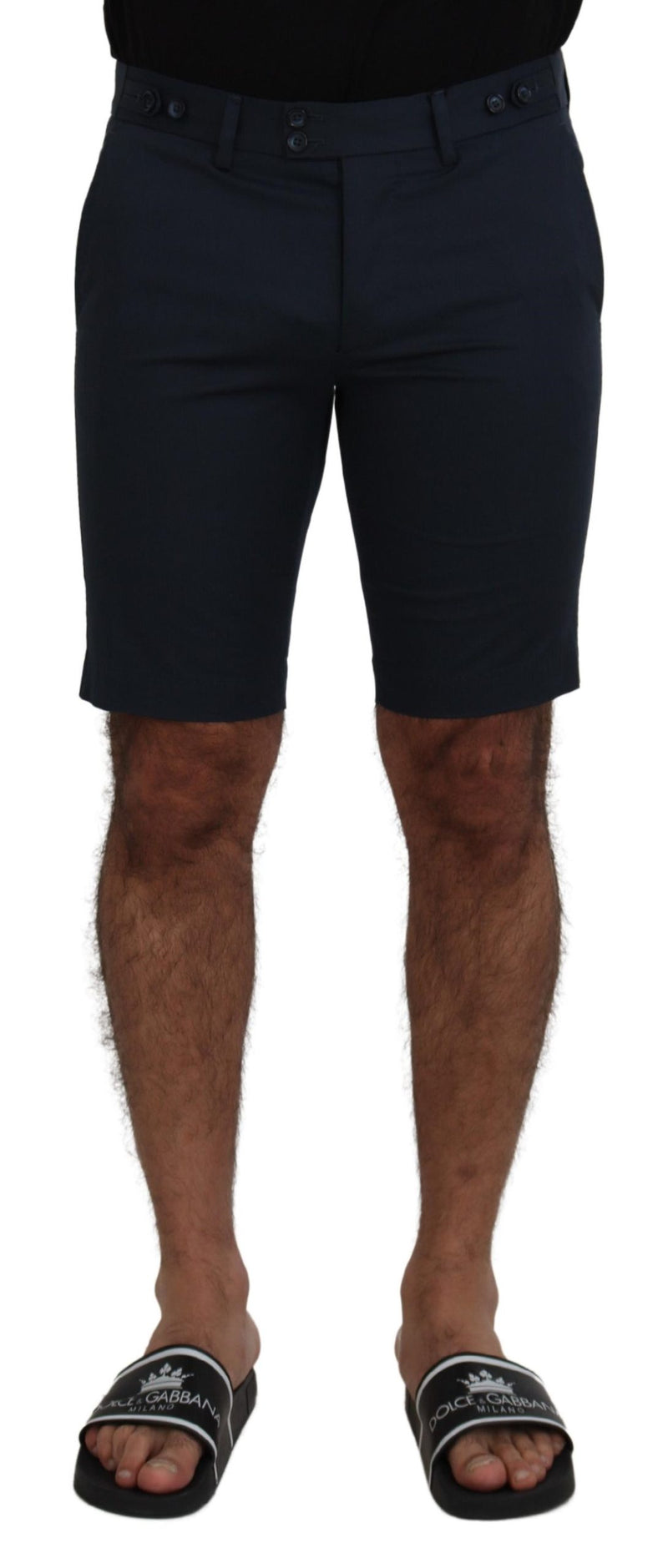 Blue Bermuda Low Waist Men Shorts-Dolce & Gabbana-LabelTerrace.com