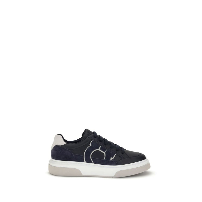 Blue Calf Leather Bos Taurus Low Top Sneakers