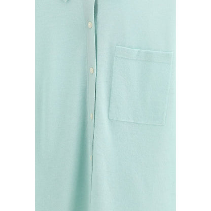 Blue Cashmere Dress Shirt