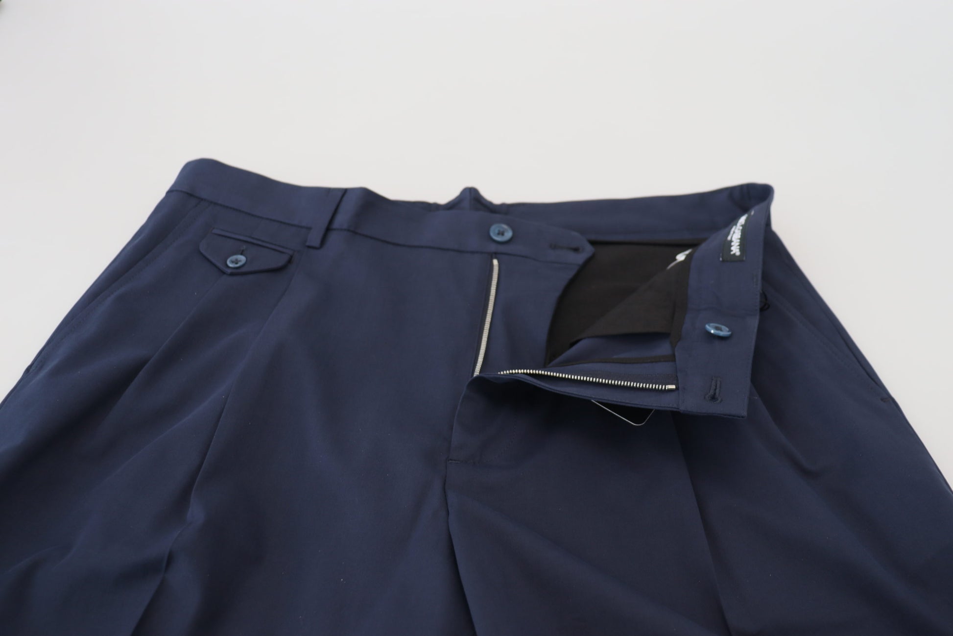 Blue Chinos Cotton Stretch Casual Shorts-Dolce & Gabbana-LabelTerrace.com