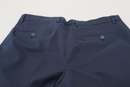 Blue Chinos Cotton Stretch Casual Shorts-Dolce & Gabbana-LabelTerrace.com