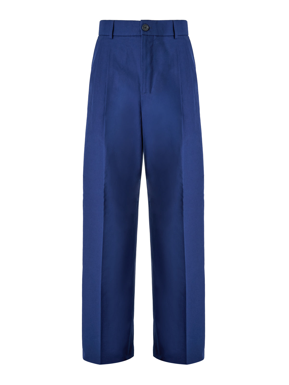 Blue Classic Cotton Pants-Gucci-LabelTerrace.com